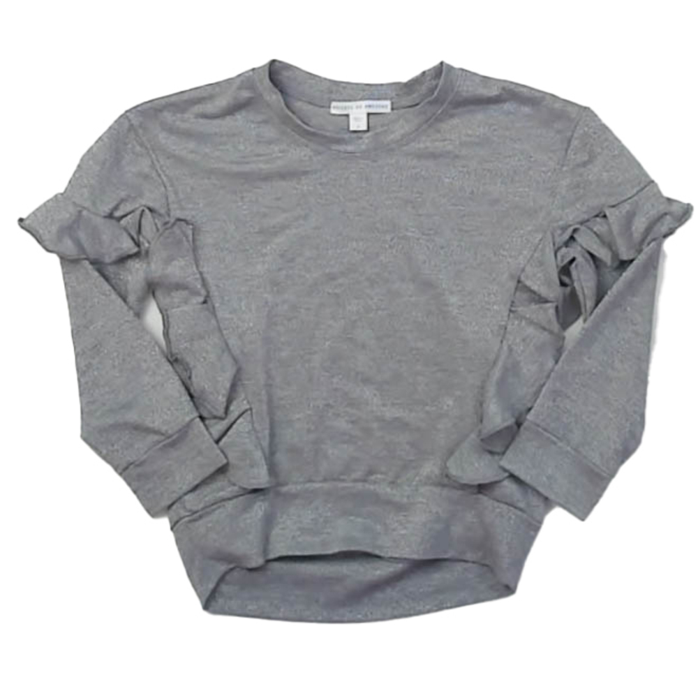 Rockets Of Awesome Girls Gray Long Sleeve Shirt size: 3T